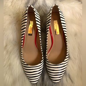 INC International Concepts Women's Red and Black Striped Shoes